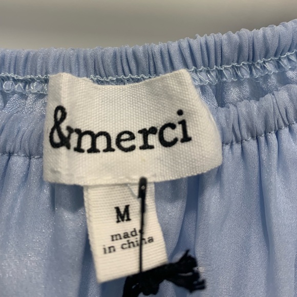 Baby blue dress with pearl sequins - Picture 3 of 5